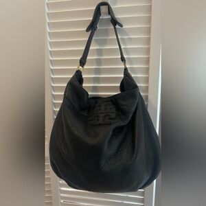 Tory Burch black leather hobo bag